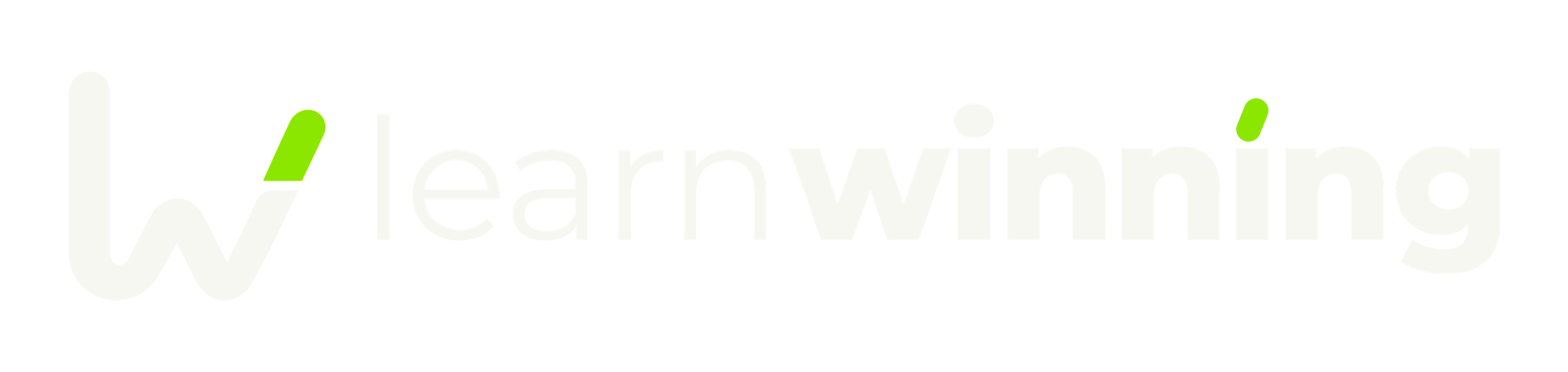 Reversed LearnWinning horizontal lockup