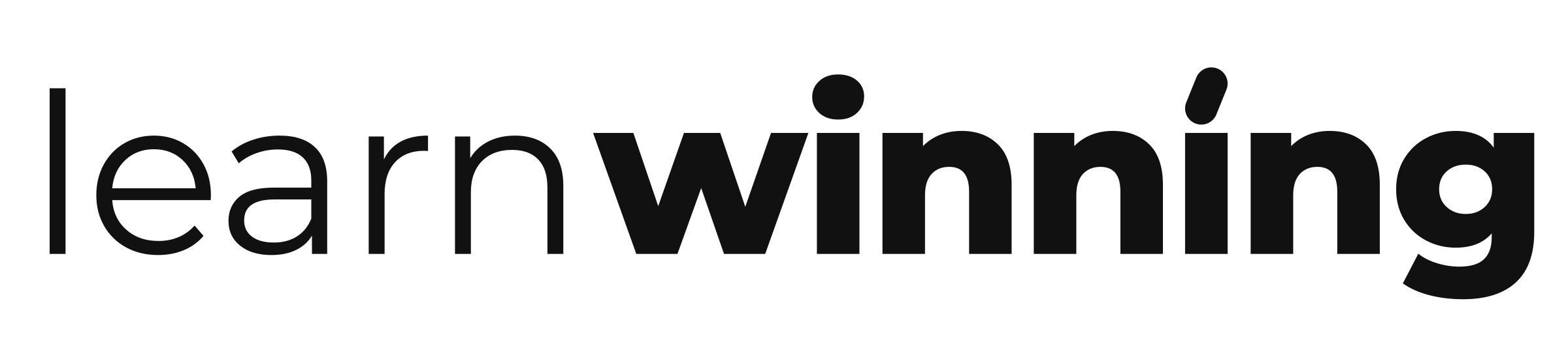Monochrome LearnWinning wordmark
